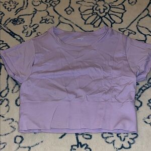 Lilac Short Sleeve Crop Top